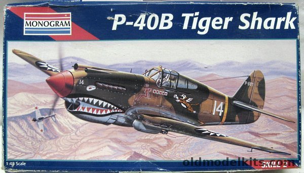 Monogram 1/48 Tiger Shark P-40B, 5209 plastic model kit